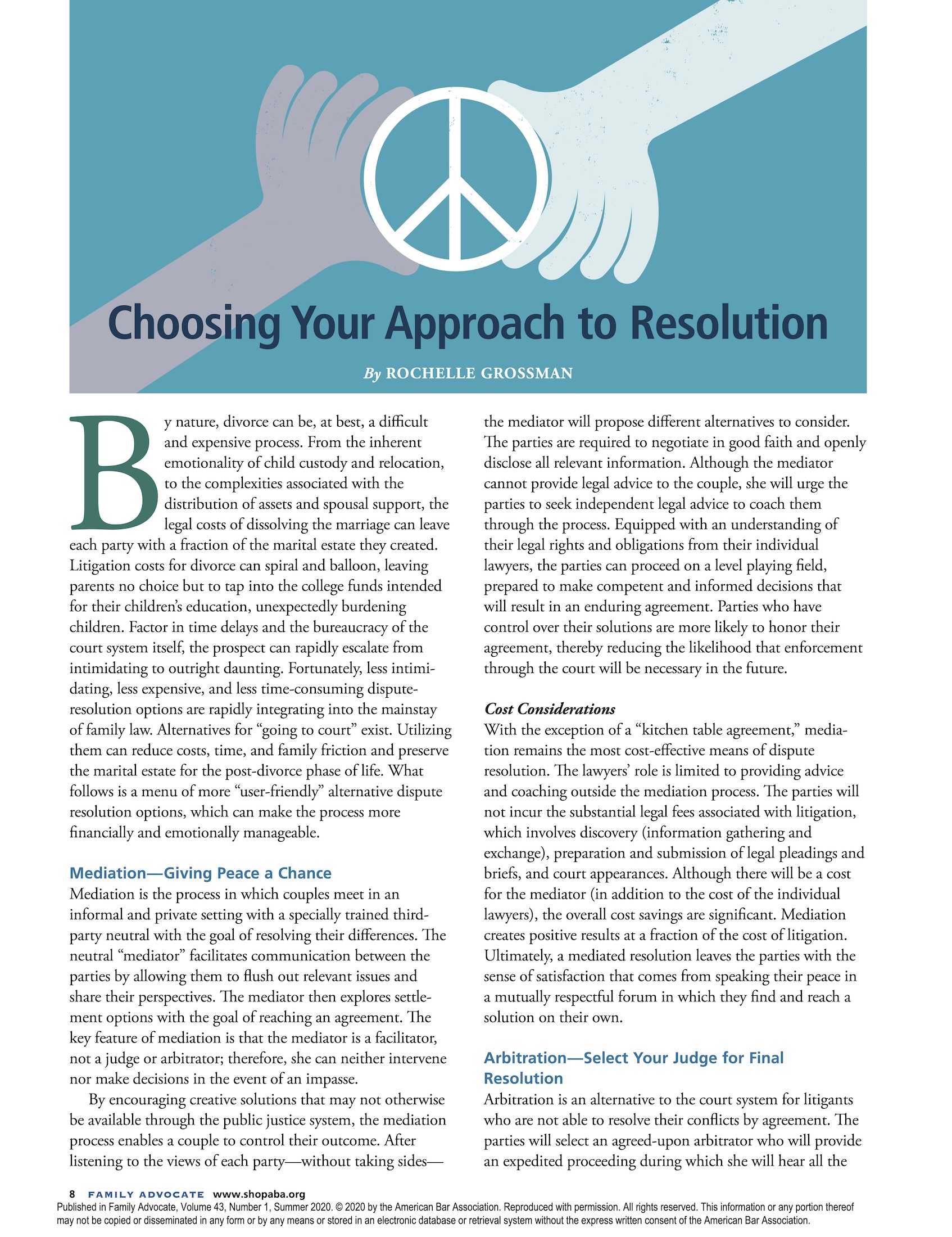 Should the Mediator Draft the Divorce Agreement? - Center for Family ...